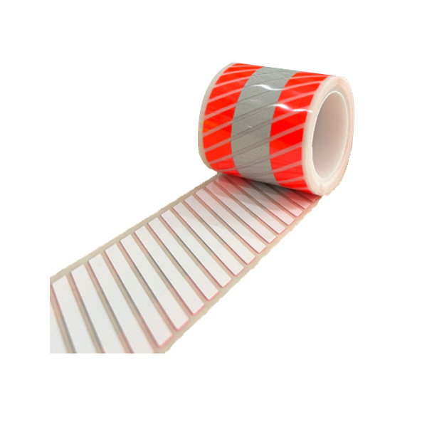 FR segmented heat transfer reflective vinyl trim Specification:5*2cm(customization) Col:Orange,yellow 