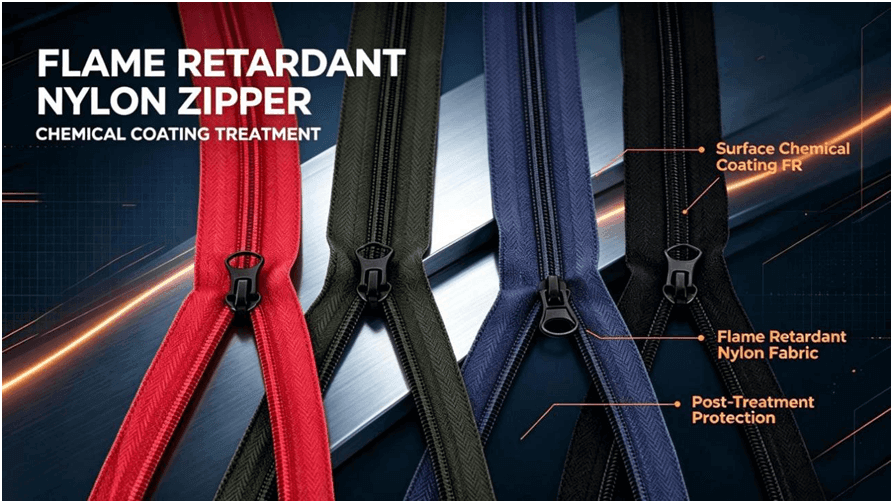 SPIFR Chemical Treated Flame-Retardant Zipper – Surface FR Coating