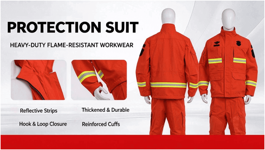 Frefr aramid fabric – 93/5/2 optimal blend, permanent flame retardant and anti-static properties, orange woven fabric
